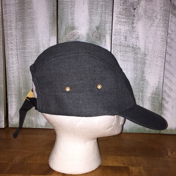 VINTAGE Nike Hat Cap Strap Back Gray Gold Panel Swoosh Logo Casual Mens - Picture 4 of 8